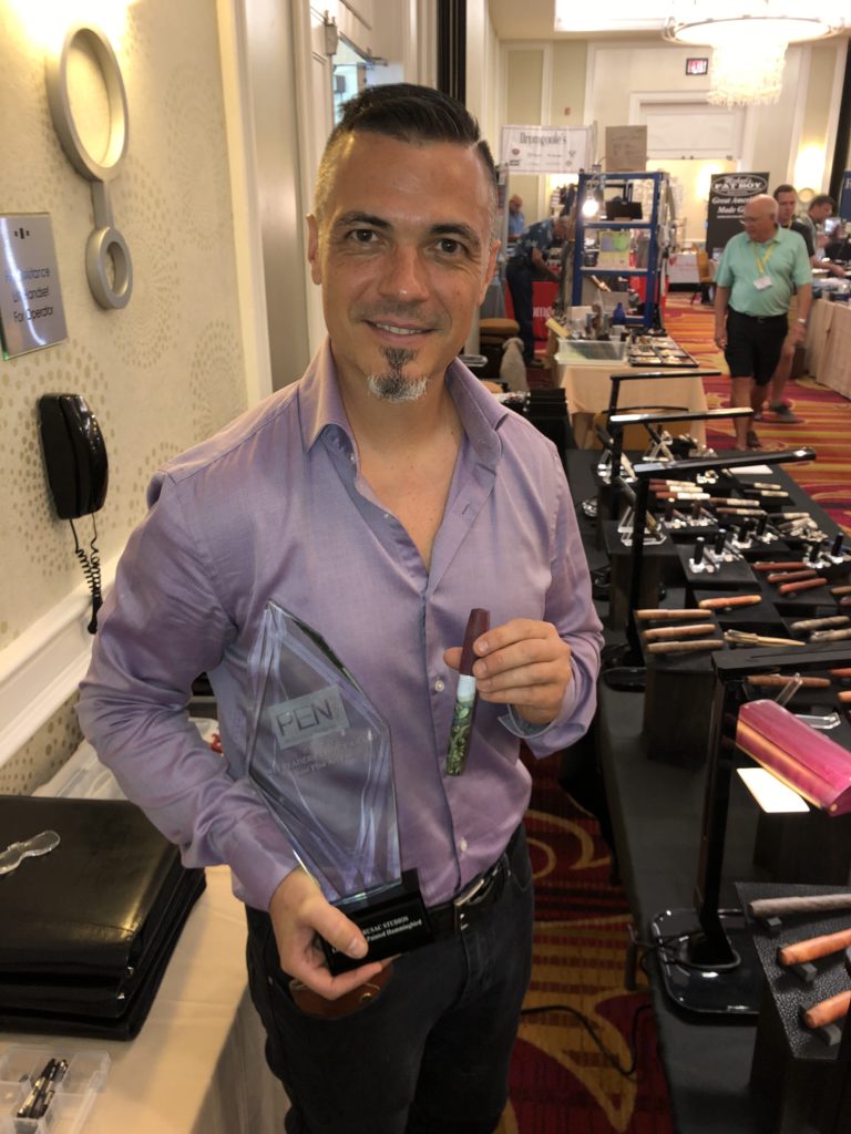 Pen World : Ryan Krusac of Ryan Krusac Studios with his 2019 award