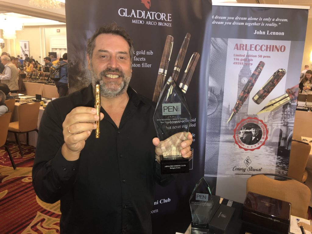 Emmanuel Caltagirone, CEO of Armando Simoni Club, with his 2019 RCA award